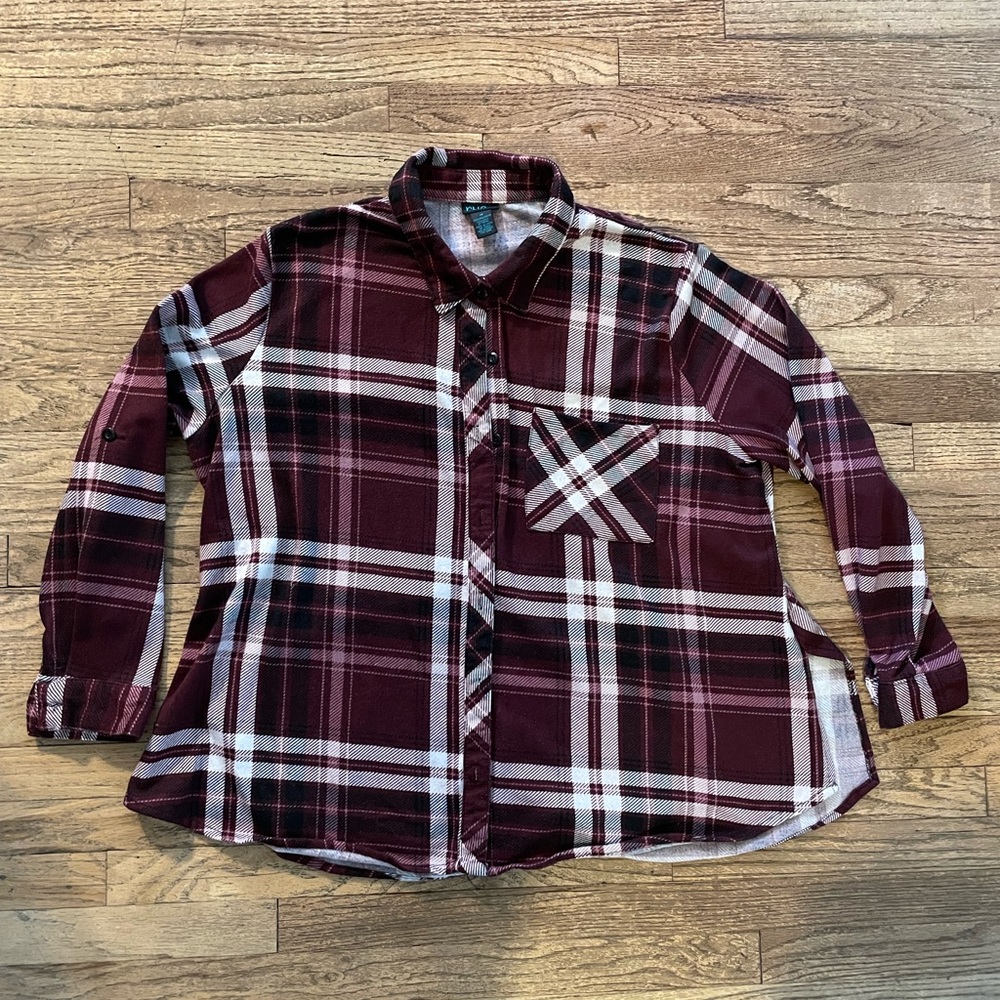 Rue 21  plaid long sleeve button up shirt